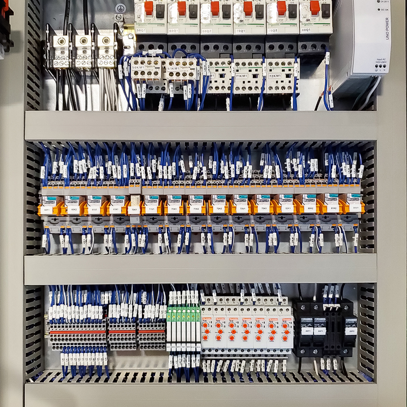 Interior of SW100 station control panel