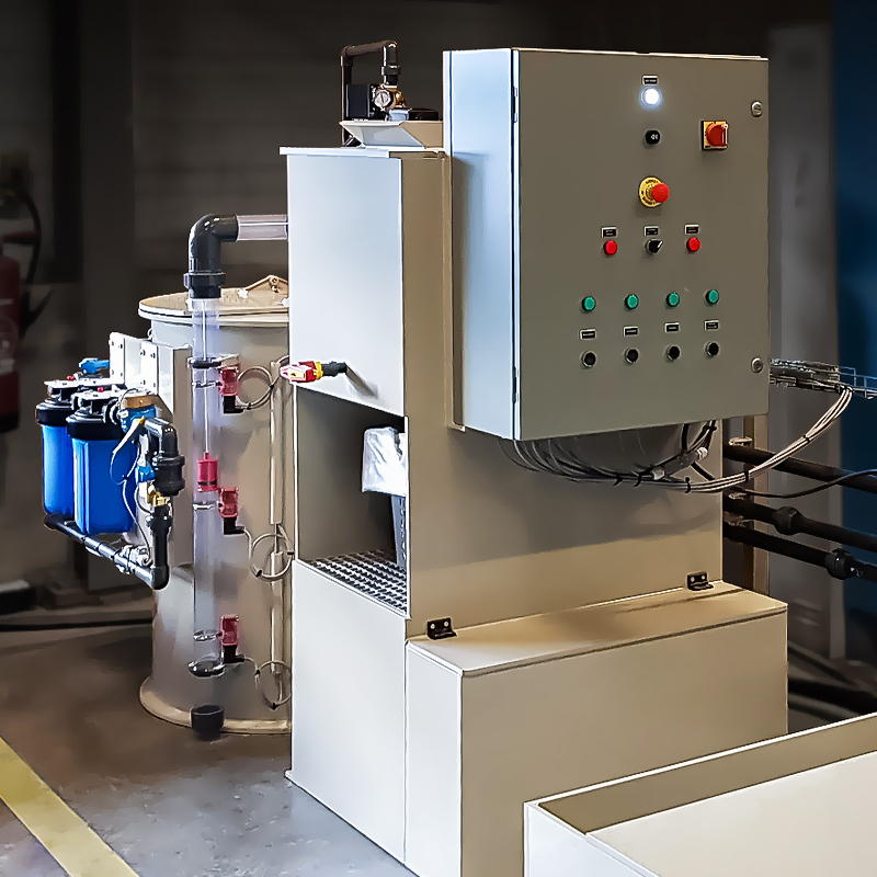 Paint application water treatment plant