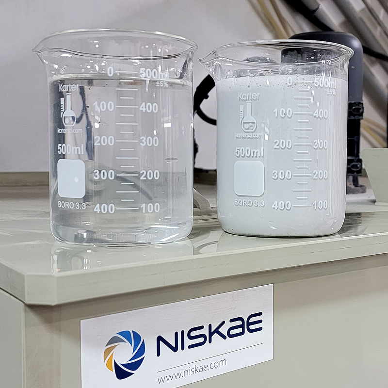 Wash water for flexographic inks