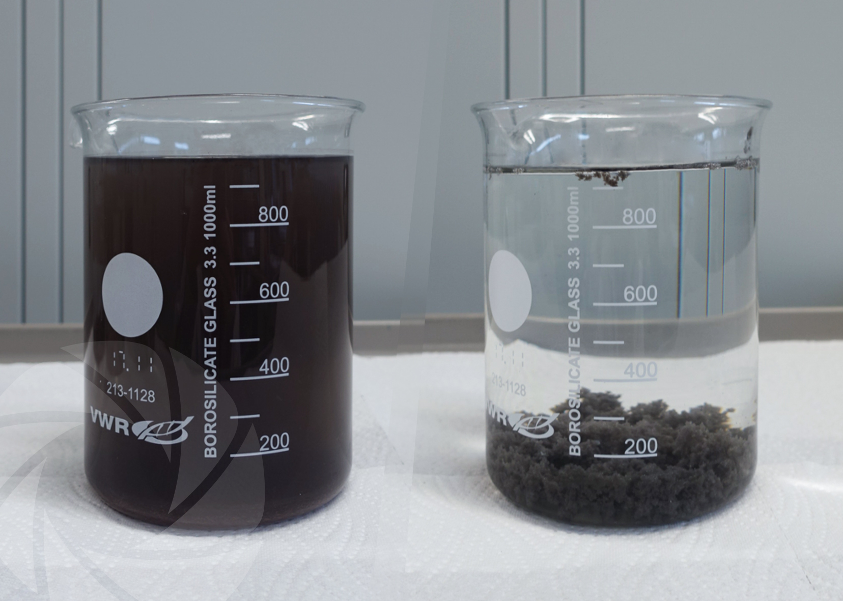 Wash water from a coating process