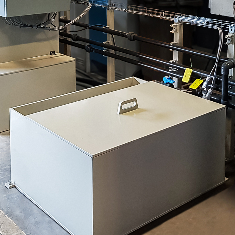 Water recovery tank for treatment plant